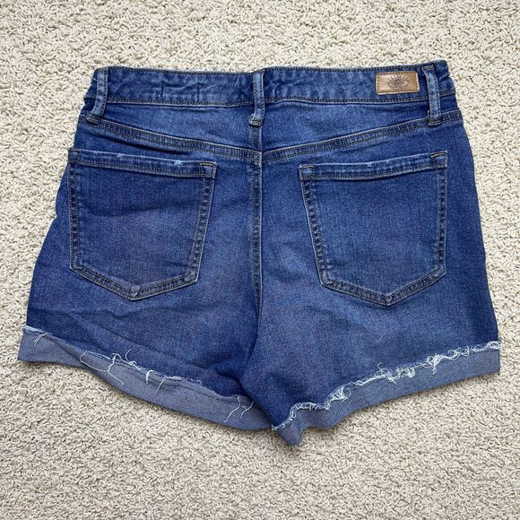 SOFIA JEANS BY SOFIA VERGARA Lila Shorts Mid Rise Distressed Denim Jeans Blue 6 - Picture 3 of 7